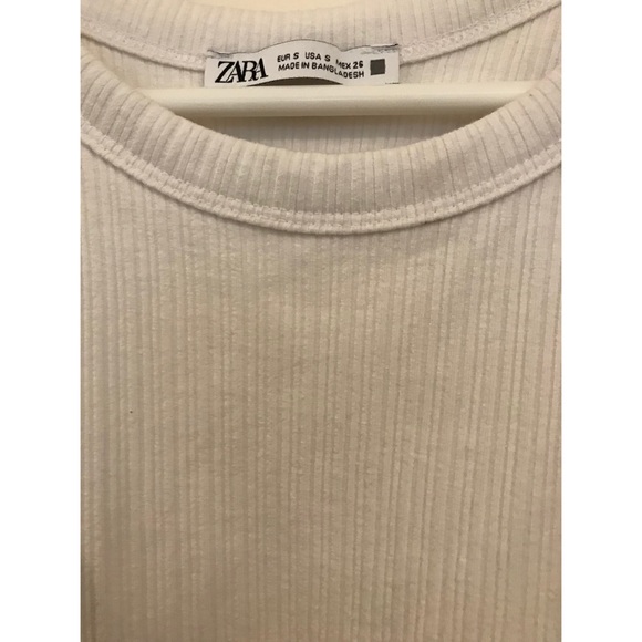 Zara- White Ribbed Tank Top - Picture 2 of 3